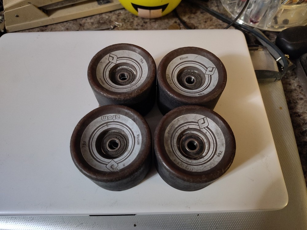 Atom 78A 65 Mm Cruiser Longboard Skateboard Wheels Used Normal Wear