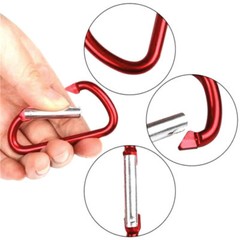 NEW 10 20 30 40 Carabiner D Shape Spring Clip Snap Key Hook Keychain Buckle