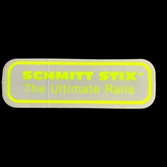 Vtg 1980’s Schmitt Stix Skateboards The Ultimate Rails Sticker In DayGlow Yellow