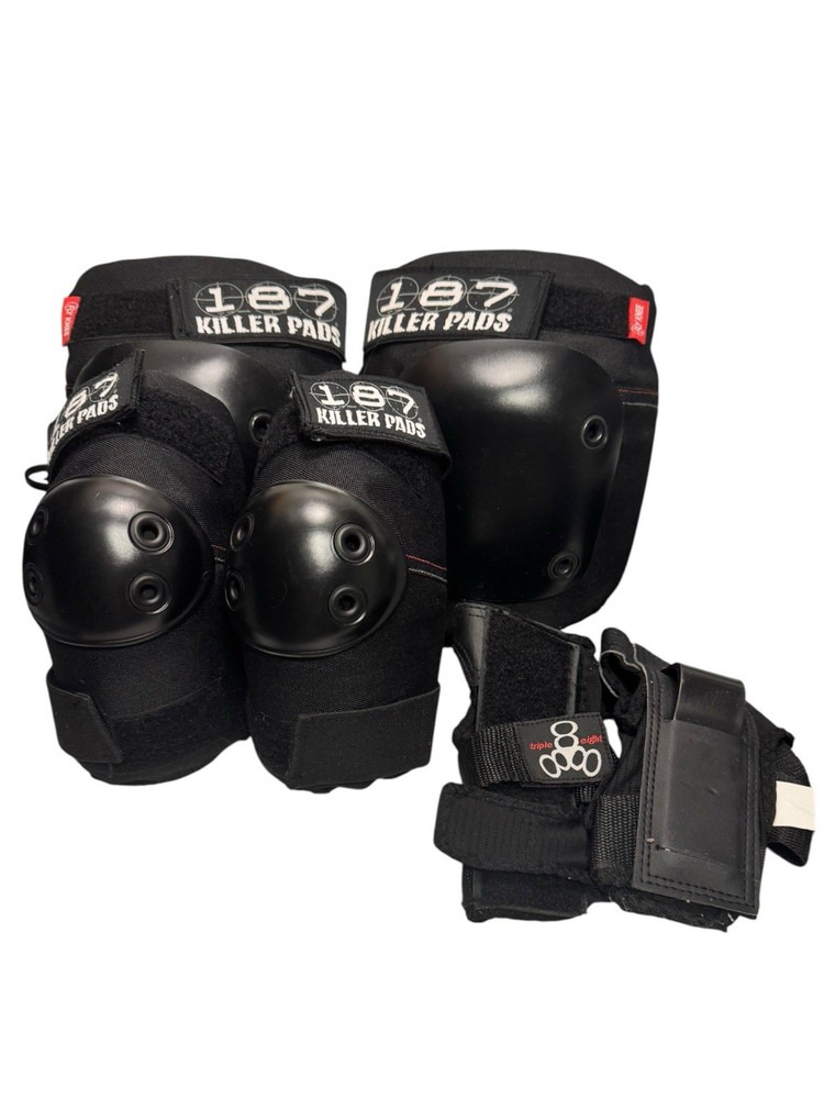 187 Killer Pads & Triple Eight Protective Gear Set Adult Medium Knee Elbow Wrist