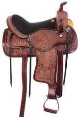 Premium Leather Western Barrel Racing Horse Saddle Tack Set Size 14″ to 18″
