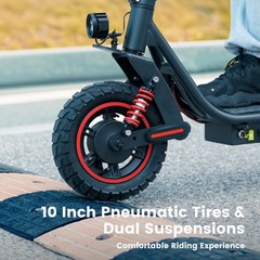 Adult Electric Scooter 800W Folding Commuter E-Scooter Fast Speed 37 Miles Range