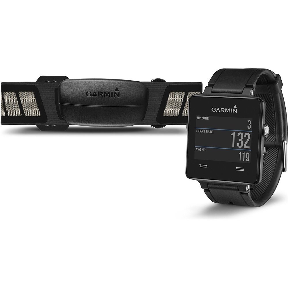 Garmin vívoactive Black Smartwatch Bundle Heart Rate Monitor