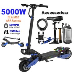 JUNLING 5000W Dual Motor Electric Scooter with Steering Damper MBS Battery 50MPH