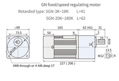 110V AC Motor + Speed Controller + Gear Box, 90W Single Phase Electric Motor …