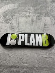 New Plan B Logo Skateboard Deck Black White Green Street Skate Art Graphic 8.25