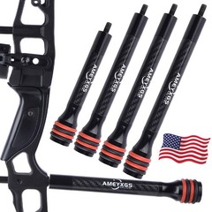 6/8/10/12» CNC Carbon Bow Stabilizer Archery Balance Bar Hunting Shock Absorber