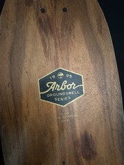 Arbor Mission Groundswell Series Wood Skateboard Brown Blue Multicolor