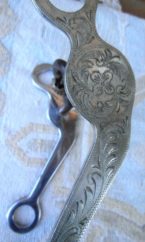 Vintage Cutting Horse Style Engraved Grazing Horse Bit Sweet Iron Mouth