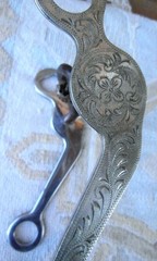 Vintage Cutting Horse Style Engraved Grazing Horse Bit Sweet Iron Mouth