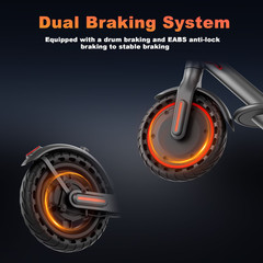 Electric Scooter with Seat, 8.5″ Folding Commuter E-Scooter for Adults, 350W Mot
