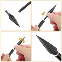 12x 125 Grain Broadhead Arrow Tips Carbon Steel for Compound Recurve Bow Hunting