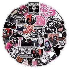 25 Piece Mix Lot 2” Grim Reaper Gothic Skull Stickers Decals, Valentines Mix