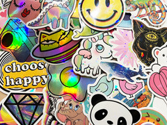 2500 Random Wholesale Shiny Stickers Lot Holographic Pack Reflective Holo Decals