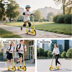 Scooters for Kids 8-12, Teens & Adults – Load 240 LBS, 8-Inch Wheels, Kick Scoot
