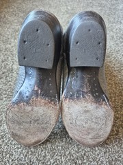 Justin 2225 Grey Blue Leather Cowboy Boots Men’s Size 8.5 E USA