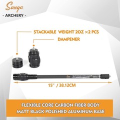Archery Stabilizer Kit with Damping System, Weights Included-~