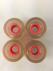 Cruiser CLEAR BRIGHT Pink CORE GUMMY Skateboard Wheels 82A 62 mm Stone Sanded