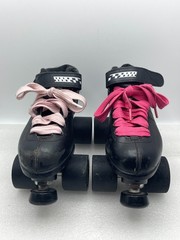 VTG Riedell Carrera Speed Roller Skates Size 5 Black Leather Model 105B