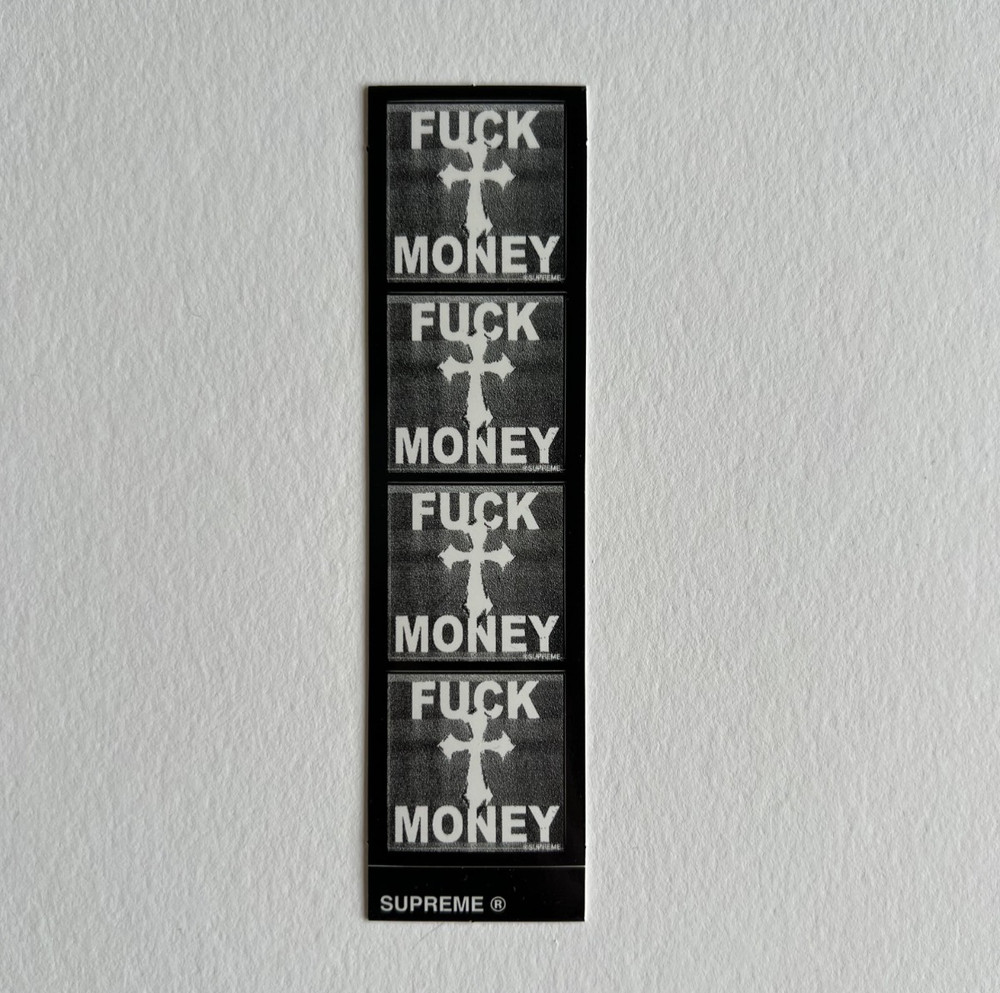 Supreme F Money Mini Stickers Black and White 100% Authentic FW24 Season