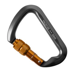 30KN D-Shape Aluminum Screw Locking Carabiner Climbing Rescue Caving Hook Buckle