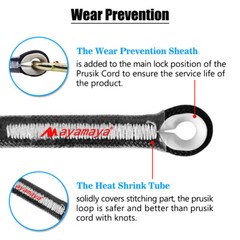 30KN Climbing Carabiner Locking Safety Prusik Climbing Rope Rappelling Rock Cord