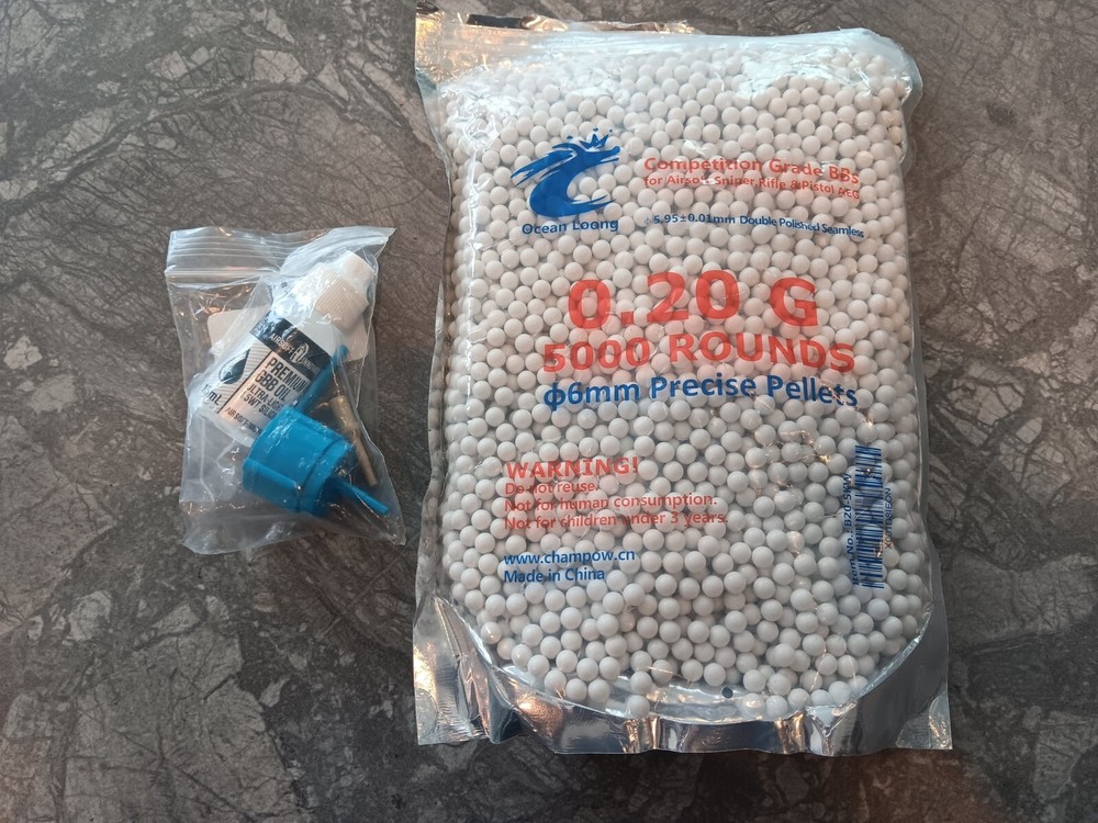 Ocean Loong Competition Grade BBs 5000 Rounds 0.20 G- White w/ Oil