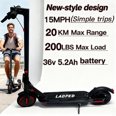 Ladped 8.5″ Foldable Electric Scooter 20KM Adult Folding E-Scooter 15mph