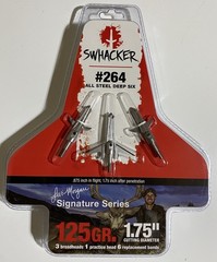 Swhacker Broadheads #264 Deep Six 2 Blade 125 Grain – 1.75” Cut Bowhunter New!