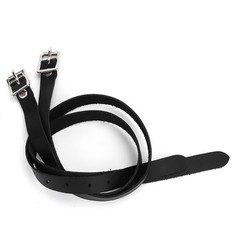 50cm Black 1 Pair Lengthen For Spur Straps Leathers With Stainless Steel