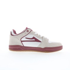 Lakai Telford Elite Mens White Suede Lace Up Skate Inspired Sneakers Shoes