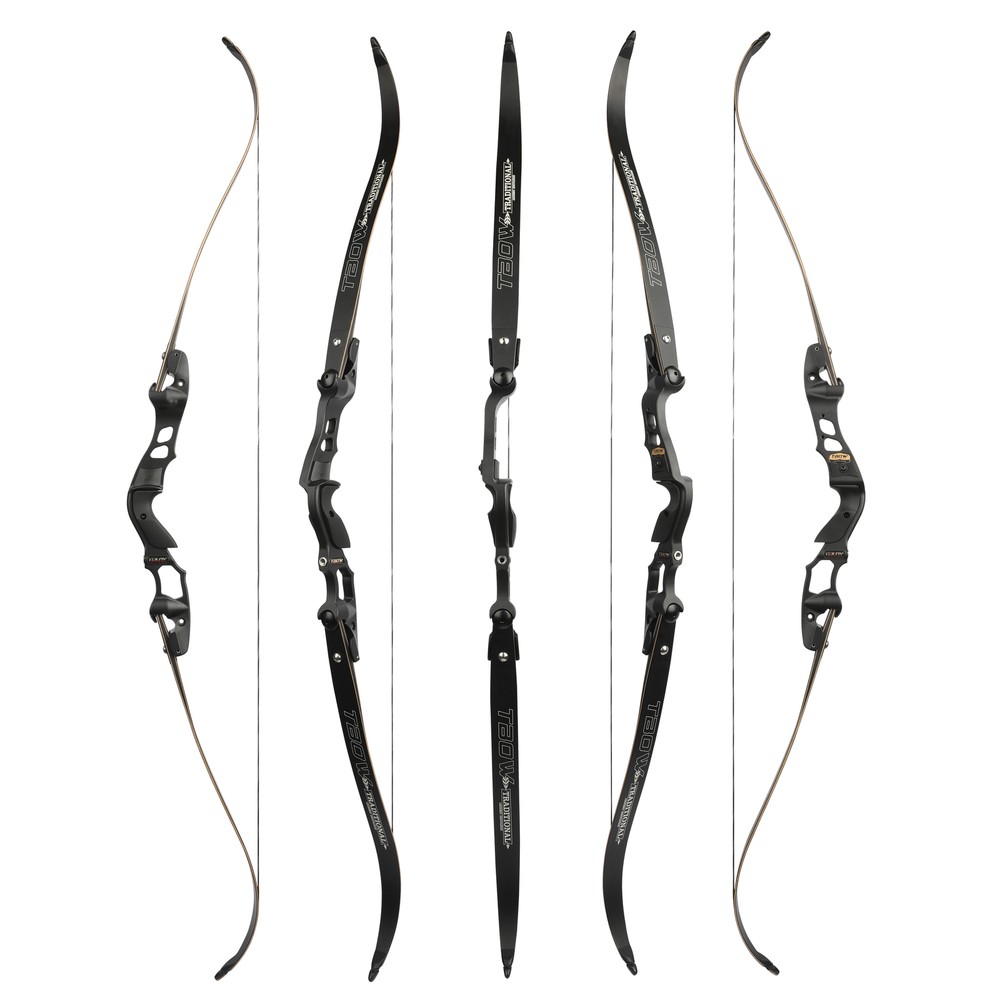 62″ Archery Recurve Bow ILF 30-60lbs 19″ Riser Takedown Bow limbs Target Hunting