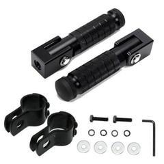 M8 Motorcycle Foot Pegs 90 Degree Foldable Footpegs CNC Anti-Skid Black