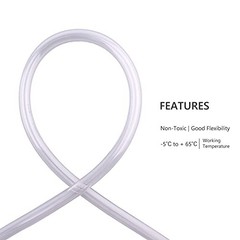 PVC Tubing Flexible Clear Vinyl Hose for Food Grade 10 Feet 1/4″ID X 3/8″OD