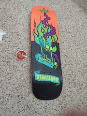 Santa Cruz Tom Remillard Lit AF Reissue Shaped Skateboard Deck Yaia Art