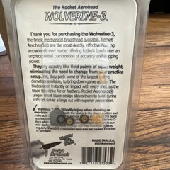 Rocket Aeroheads Wolverine-3 Broadhead 57 Grain 3 Blades 1 1/4″ Cutting Diameter