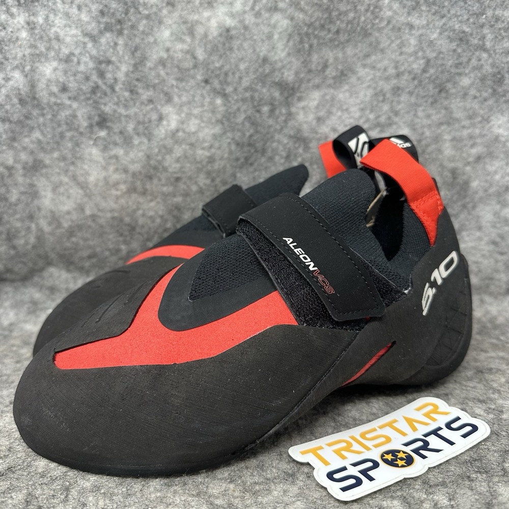 Adidas Five Ten Aleon Climbing Shoes Mens Size 9 Black Red 5.10 BC0861