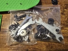 Haitral Green Plastic Complete Penny-Style Skateboard Kit Trucks Wheels Hardware