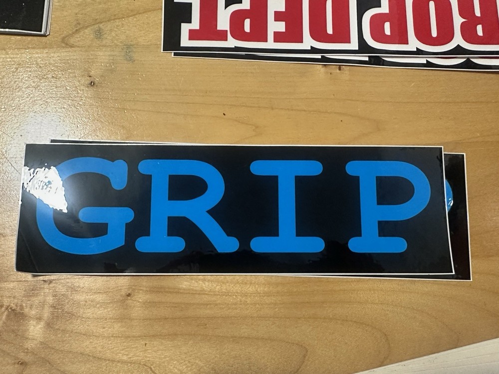 Disney California Adventure 2001 Original GRIP Dept Vinyl Sign — Crew Signage
