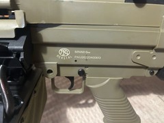 Cybergun x FN M249 MINIMI «Featherweight» Airsoft Machine Gun W/ A&K 1500rd Box