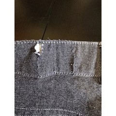 Ovation SoftFLEX Grip-Tec Full Seat Breeches Size 36R Grey Denim Equestrian…