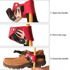 Upgraded Foot Ascender Riser for Climbing, Arborist Gear, 140kg Capacity, 8-13mm