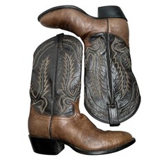 Tony Lama Men’s Brown Leather Cowboy Western Boots Size 8.5 D Style 6703 VTG