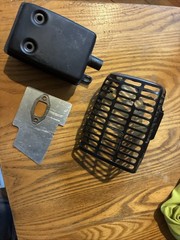 Goped gp460 Muffler And Cover W Gasket. No Bolts.