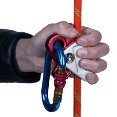 15KN Safety Mountaineering Rock Climbing Rope Grab Protecta For 8-12mm Rope US