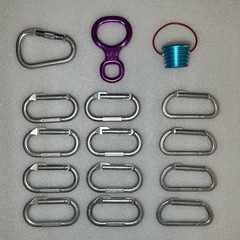 Lot 13 Vintage Chouinard Carabiners 2100 Kg 2000KG Lowe Tuber , Black Diamond