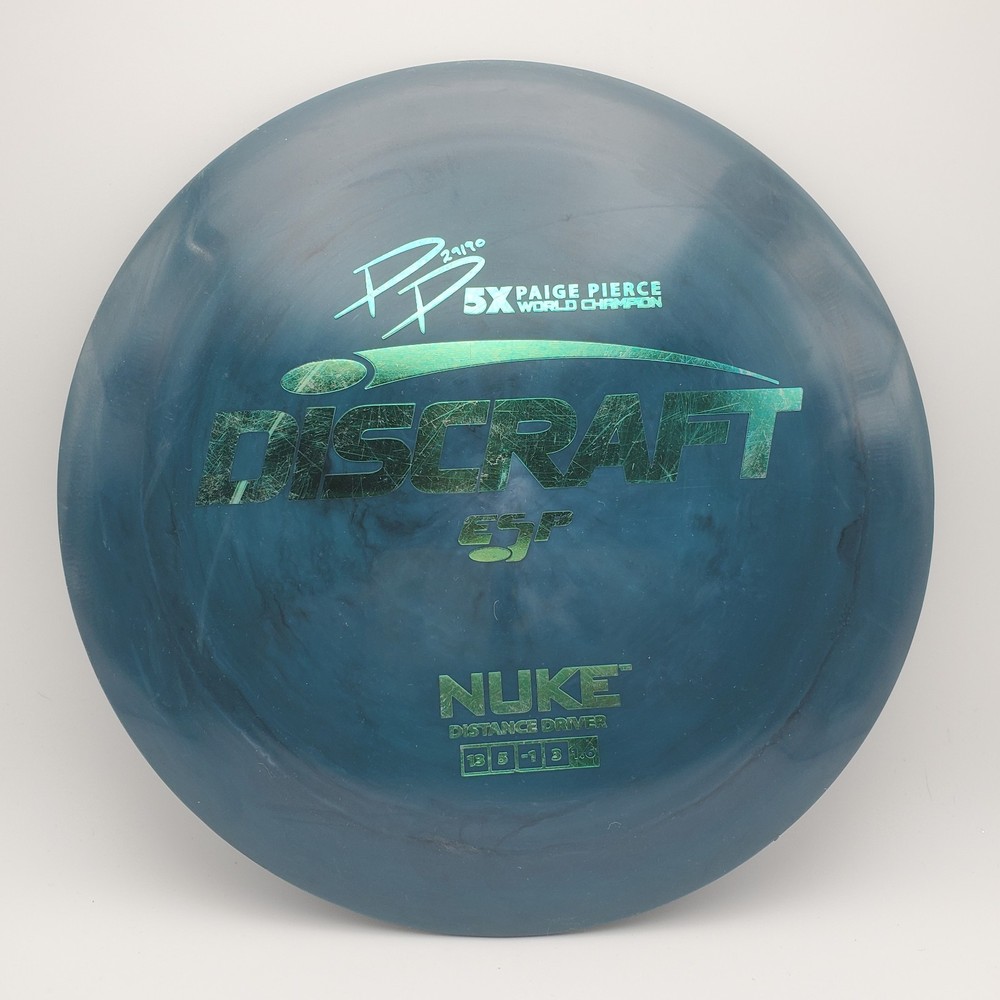 Discraft Paige Pierce 5x ESP Nuke 174g Blue Disc Golf Distance Driver