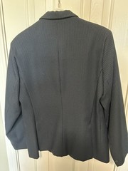 DEVON AIRE Equestrian Riding Show Jacket Navy Pinstripe Womens US 16R/UK 20R
