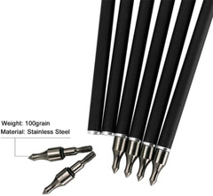 12Pcs 30 Inch Carbon Arrows SP500 OD 7.8mm Archery For Compound/Recurve Bow Hunt