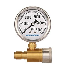 2-1/2″ Pressure Washer Pressure Gauge Kit 3/8 Inch Quick Connect 0 2.5 inches